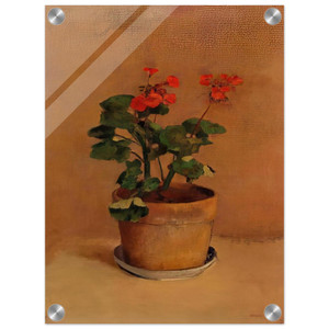 Odilon Redon  A POT OF GERANIUMS Acrylic Print
