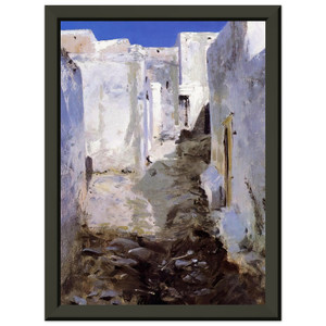 John Singer Sargent  A Street in Algiers Premium Metal Framed Art Print / Poster
