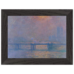 Monet Charing Cross Bridge Thames Wood Framed Art Print Poster