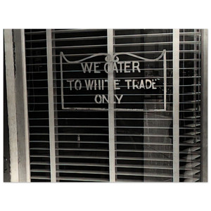 Ben Shahn  SIGN ON A RESTAURANT WE CATER TO WHITE TRADE ONLY 1938 Wood Print