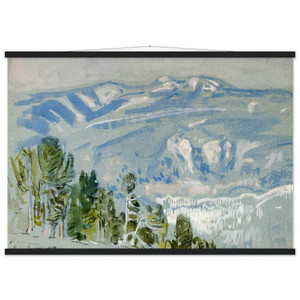 Hassam Mt Adams Mt Hood Museum-Quality Matte Paper Poster with Hanger