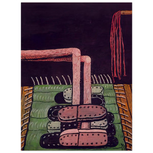 Philip Guston  GREEN RUG Wood Print