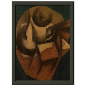 Juan Gris  THE GLASS 1914 Premium Metal Framed Art Print / Poster