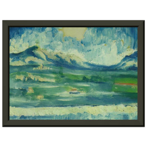 Salvador Dali  LANDSCAPE NEAR AMPURDAN 2 Premium Metal Framed Art Print / Poster