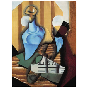 Juan Gris  STILL LIFE WITH BOTTLE AND GLASS 1914 Wood Print