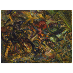 Carlo Carra  JOLTS OF A CAB 1911 Aluminum Print