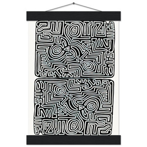 Keith Haring  LABYRINTH 1989 N1 Museum-Quality Matte Paper Poster with Hanger