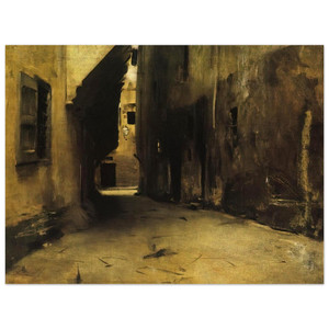 John Singer Sargent  A Street in Venice Wood Print