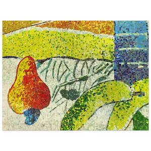 Aldemir Martins  Caju e Bananas  Naive Art Primitivism Wood Print