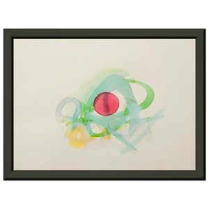 Luis Feito UNTITLED RED GREEN YELLOW AND BLUE Metal Framed Art Print