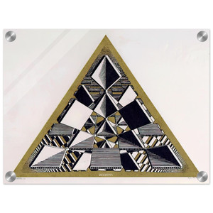 MC Escher  THREE INTERSECTING PLANES COLOUR Acrylic Print