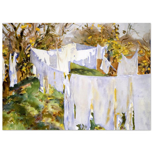 John Singer Sargent  La Biancheria Fine Art Poster / Art Print