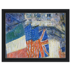 Childe Hassam  Avenue of the Allies aka Flags on the Waldorf Framed Canvas