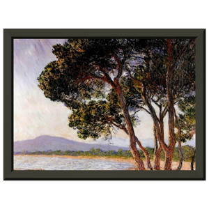 claude monet  Beach in JuanlesPins Premium Metal Framed Art Print / Poster