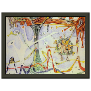 Roberto Matta  MORPHOLOGY 1937 Premium Metal Framed Art Print / Poster