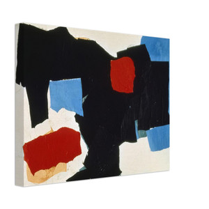 Esteban Vicente  BLUE RED BLACK AND WHITE 1961 Canvas