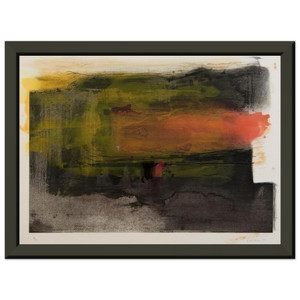 Helen Frankenthaler  Deep Sun  1983 Premium Metal Framed Art Print / Poster