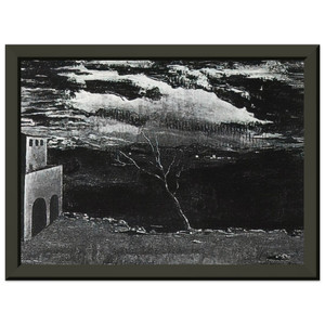 Salvador Dali  LANDSCAPE NEAR AMPURDAN Premium Metal Framed Art Print / Poster