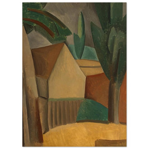 Pablo Picasso  House in a Garden  1908 Fine Art Poster / Art Print