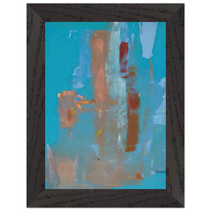 Helen Frankenthaler  In on Blue  1976 Premium Wooden Framed Art Print / Poster