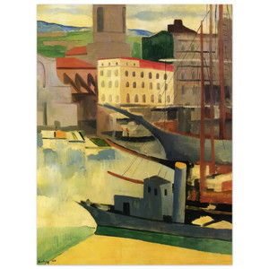 Moise Kisling  PORT AT SAINT TROPEZ 1918 Aluminum Print