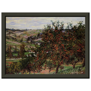 claude monet  Apple Trees near Vetheuil Premium Metal Framed Art Print / Poster