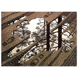 MC Escher  PUDDLE Fine Art Poster / Art Print