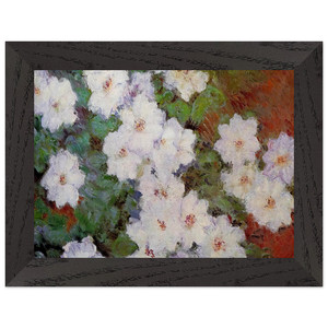 claude monet  Clematis Premium Wooden Framed Art Print / Poster