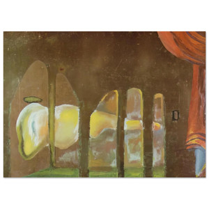 Salvador Dali GREAT TAPEWORM MASTURBATOR APPEARS BEHIND ARCADES Art Print