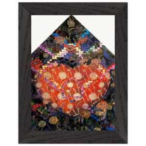 Miriam Schapiro Heartfelt PD Pattern and Decoration Wood Framed Print