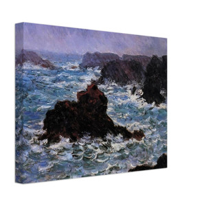claude monet  BelleIle Rain Effect Canvas