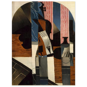 Juan Gris  VIOLIN AND INK BOTTLE ON A TABLE 1913 Wood Print