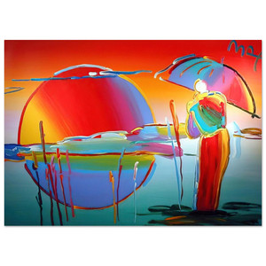 Peter Max  BUDDHA MOON MONK SUNRISE 1999 Fine Art Poster / Art Print