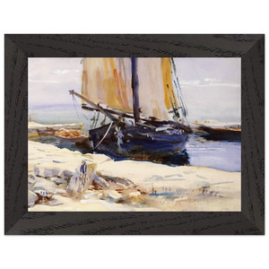 Sargent: Lake Garda at San Vigilio Premium Wooden Framed Art Print / Poster