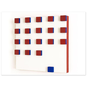 Lygia Pape  Relief in Red and Blue  1956 Aluminum Print