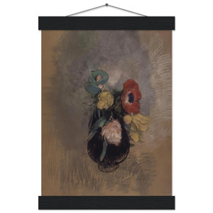 Odilon Redon  ANEMONES AND TULIPS Museum-Quality Matte Paper Poster with Hanger