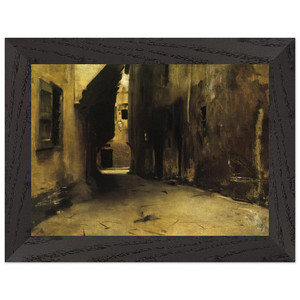 John Singer Sargent  A Street in Venice Premium Wooden Framed Art Print / Poster