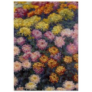 claude monet  Bed of Chrysanthemums Fine Art Poster / Art Print