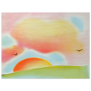 Peter Max  FREEDOM 1980 Wood Print