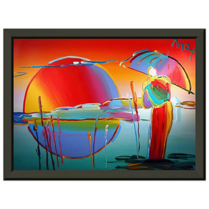 Peter Max  BUDDHA MOON MONK SUNRISE 1999 Premium Metal Framed Art Print / Poster