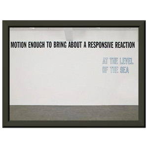 Lawrence Weiner Motion Enough 2008 Premium Metal Framed Art Print / Poster