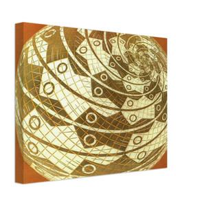 MC Escher  SPHERE SURFACE WITH FISHES COLOUR Canvas