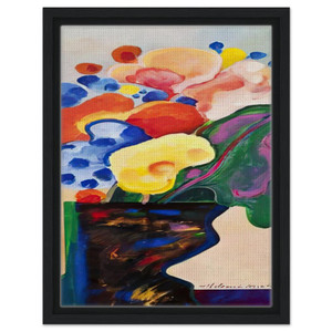 Aldemir Martins  Vase With Flowers  1990 Framed Canvas