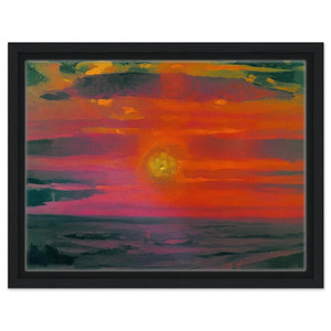 Arkhyp Kuindzhi  Sunset in the winter A coast of the sea Framed Canvas