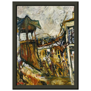 Chaim Soutine  PARISIAN SUBURB Premium Metal Framed Art Print / Poster