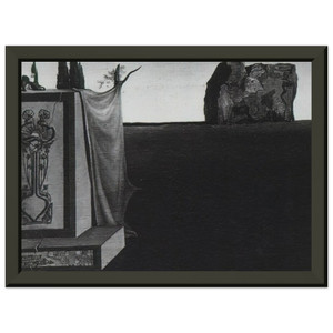 Salvador Dali  LANDSCAPE N9 Premium Metal Framed Art Print / Poster