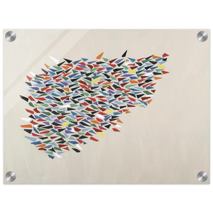 Robert Goodnough  Color Shapes on Gray  1979 Acrylic Print