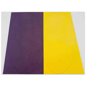 Robert Mangold  PLANE FIGURE SERIES D DOUBLE PANEL 1993 Aluminum Print