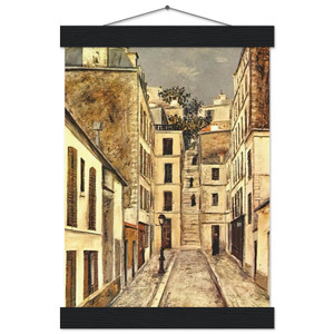 Utrillo Passage Dead End Museum-Quality Matte Paper Poster with Hanger