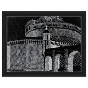 MC Escher  NOCTURNAL ROME CASTEL SANT ANGELO Framed Canvas